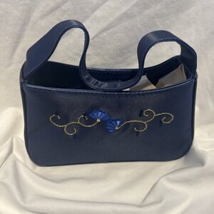 Vintage Avon "Rare Sapphires" Shimmering Evening‎ Bag Purse Dark Blue NIP